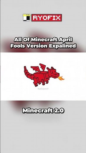 All Of Minecraft April Fools Version Explained | Minecraft 2.0 #minecraft #shorts