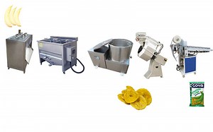 30-150kg/h Banana Chips Production Line, Banana Chips Making Machine