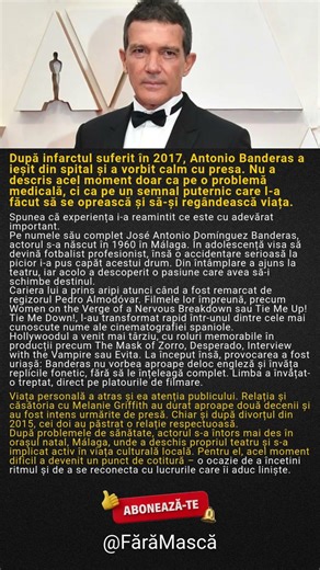 Antonio Banderas – momentul care i-a schimbat complet viața