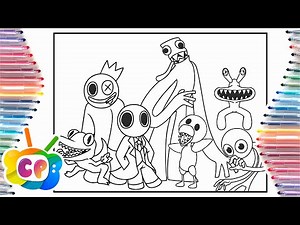 Roblox Rainbow Friends all seven/Roblox Rainbow Friends Coloring pages/ Tobu Itro-Sunburst [NCS]