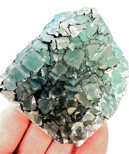 189 Grams Purple‑edged “QR Code” on Teal Fluorite From Qinglong Mine, Guizhou, China - Etsy