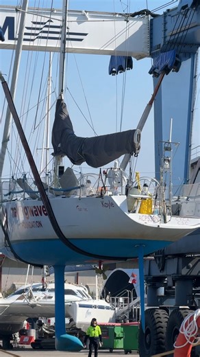 The Making Waves Foundation is a wonderful organisation that provides unique on-water experiences for young people with disability or experiencing disadvantage. It's been a pleasure to host and hoist the stunning Kayle that participated in the GCCM Gold Coast to Mackay Yacht Race. And an honour to meet her skipper, Wendy/Wendo Tuck, the first female skipper to win a round-the-world yacht race! Don't hesitate to contact them if you wish to volunteer. | Gold Coast City Marina & Shipyard