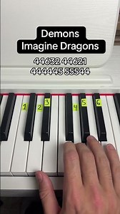 Demons - Imagine Dragons Easy Piano Tutorial #piano #imaginedragons #donnermusic