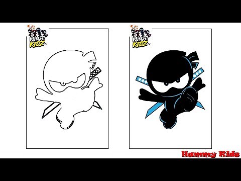 Ninja Kidz TV | How To Draw Ninja Kidz TV Logo | Hammy Kids