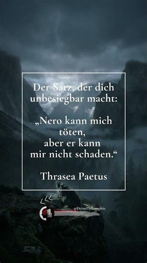Der Satz, der dich unbesiegbar macht. #stoizismus #lebensziel #sprüche