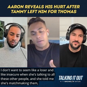 The conversation gets real when Aaron talks about how it felt when his relationship with Tammy ended on #BachelorInParadise. | Bachelor Nation