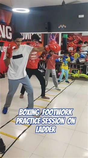Boxing Footwork Practice Session on Ladder🥊 #boxingtraining #boxing #shortvideo #karimnagar #reel