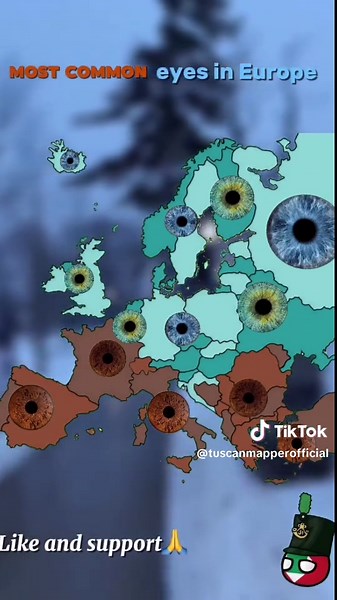 Map #4 eye colors type in Europe #europe #mapping #mapper #maps #geography #italy🇮🇹 #france🇫🇷 #UK #russia #ukraine🇺🇦 #spain #support #ireland🇨🇮 #portugal🇵🇹 #turkey🇹🇷 #poland🇵🇱 #germany🇩🇪 #finland🇫🇮 #sweden🇸🇪 #norway #iceland #estonia🇪🇪 #baltics