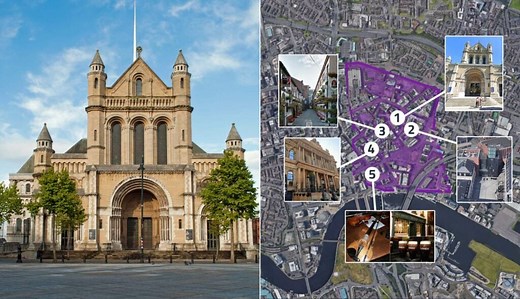 Cathedral Quarter Belfast: Attractions, Pubs   Food (Map)