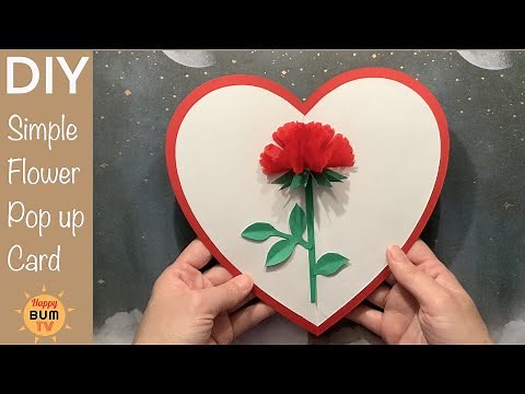 SIMPLE FLOWER POP UP CARD | 5 MINUTE POP UP CARD I EASY DIY PAPER CRAFTS