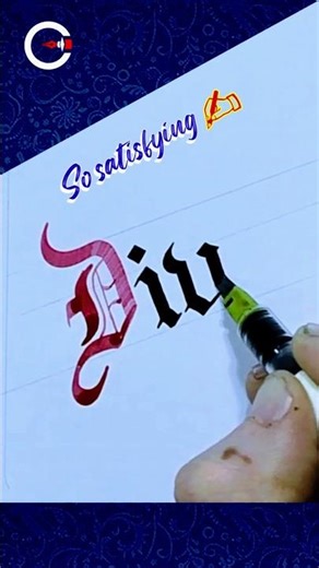 Beautiful word calligraphy ✍️| Short and satisfying #so cool