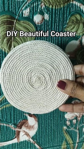 DIY Rope Coaster # Easy & Aesthetic Home Decor Craft # Easy Coaster Idea # Easy DIY # Easy Craft