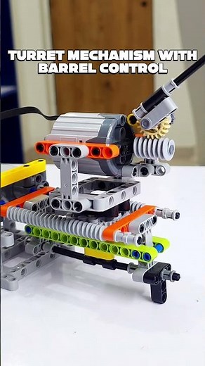 Final LEGO Technic Turret & Barrel Control Build 🤯 #lego #legotechnic #mechanical #gear