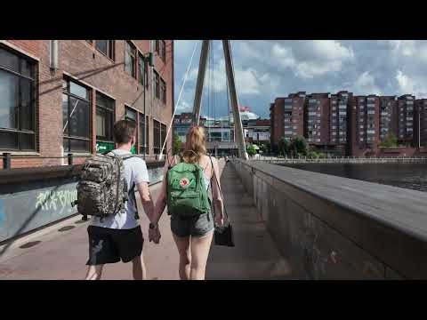 Tampere Laukontori Walking Tour 🇫🇮 | Walk in the City Center | Finland 2025 | 4K Binaural