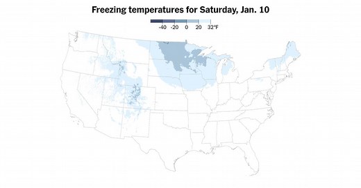 Tracking Freezing Temperatures in the U.S.