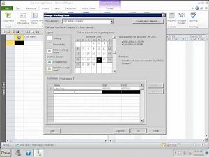Microsoft Project 2010: Creating a Calendar