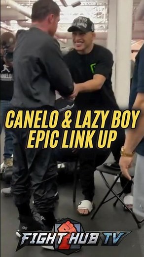 Canelo & UFC Fighter Lazy boy link up during training camp!