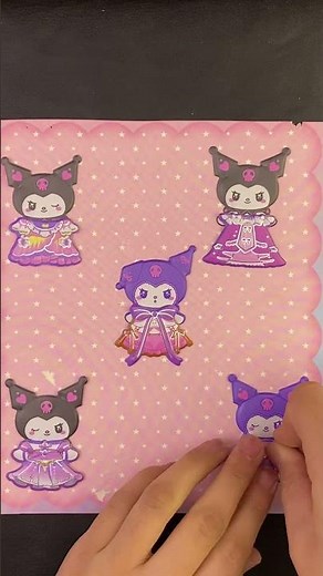 Kuromi stickers #diy #rpstickers #papercraft #sticker #kuromi #paper #art #satisfying