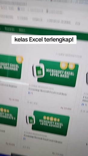 Materi Excel paling lengkap! tinggal daftar aja, pilih kelas dari yang basic sampe Advance! 🤩🤩