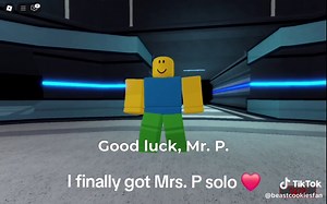 Logré jugar con Mrs. P en Roblox