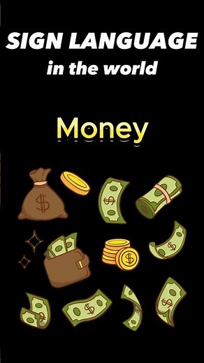 [World Sign Languages] How to Sign 'Money' in 5 Different Countries #signlanguage #shorts #money