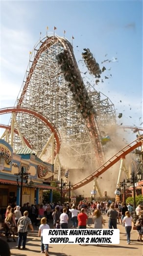 Roller Coaster Collapse During Peak Hours #ai #rollercoaster