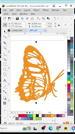 Easy drawing Coreldraw for beginner #trip #vector #lesson #practice #shorts lesson