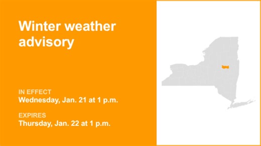 NY weather update: Winter weather advisory affecting Fulton County Thursday afternoon