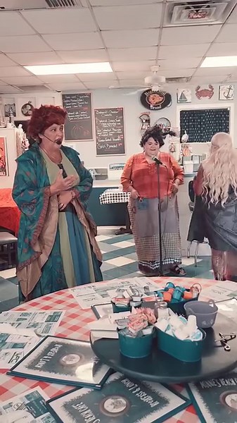 Surprise!! The Sanderson sisters have arrived at Minnie's! Stay tuned they will be back live in person on All hollows eve Oct. 31st | Minnie's Beach Cafe Inc