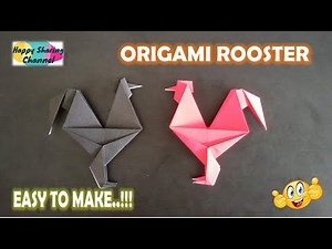 Origami Rooster - Easy Origami Instructions