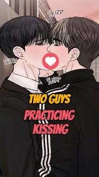 Two guys practicing kissing #recapbl #bl #manhwa