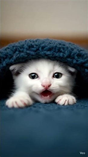 Cute cat under carpet #cuteanimals #catvideos