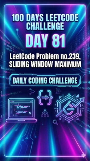 shubham yadav 🧑‍💻 on Instagram: "DAY: 81/100♡🧿 HARD-LEETCODE PROBLEM NO.239, SLIDING WINDOW MAXIMUM 💌, जय श्री राम 🚩 #coding #programming #programmer #python #developer #javascript #code #technology #coder #codinglife #computerscience #reelitfeelit❤️❤️ #java #webdevelopment #webdeveloper #tech #reels #softwaredeveloper #software #webdesign #codingisfun #reelsinstagram #softwareengineer #programmers #reelkarofeelkaro❤ #cybersecurity #development #computer #hacking #programmingmemes"