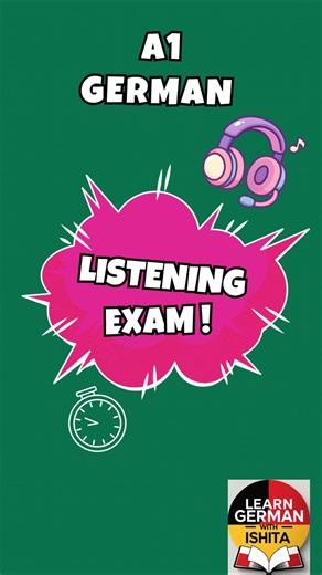 📝German A1 Listening Exam Practice|Goethe A1 Hören