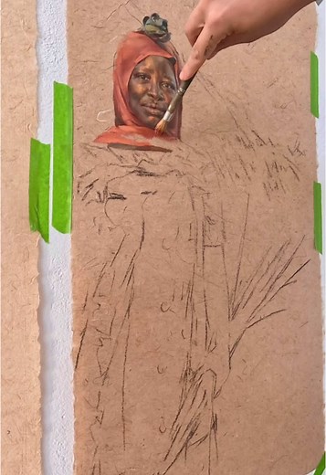 Portraits in Watamu. All paintings for this projecg are created in collaboration with Local Ocean in Watamu and the prople i have been working alongside/painting for the last few months. Sales are supporting their work, community and Local Oceans conservation work. #watamu #kenya #painting #artist #oilpainting