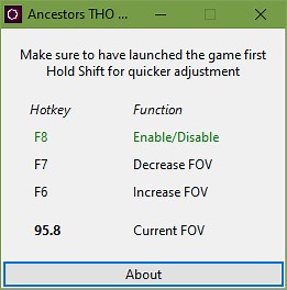Ancestors: The Humankind Odyssey FOV changer