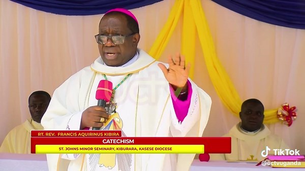 Rt. Rev. Francis Aquirinus Kibira Kambale on Catechism Catechism is a summary of Christian religious doctrine, often presented in a question and answer format, used for teaching and learning, particularly within the context of catechesis (religious instruction). It serves as a manual for learning and memorizing key beliefs and practices, especially for new converts or young members of a religious community. #Kasese #KaseseDistrict #BishopKibira #DioceseOfKasese #DOK #Ordination #UgandaCatholicTe