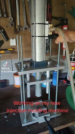 homemade injection molding machine almost completed
