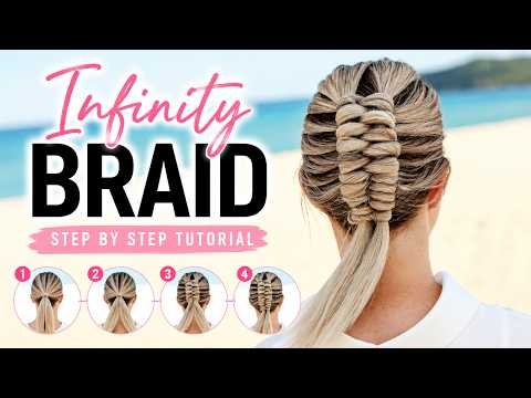 ♾️ Infinity Braid Ponytail #braids #hairstyles #hairtutorial 💡