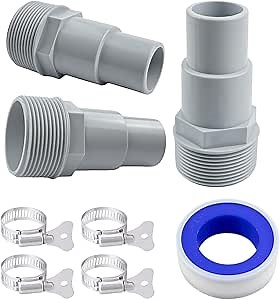 3 Pack Universal Combo Pool Hose Adapter, 1-1/4" or 1-1/2" Pool Hose Connector Compatible with Hay-ward SPX1091Z7 or SPX1091Z4, Above Ground Swimmingpool Hose Adapter