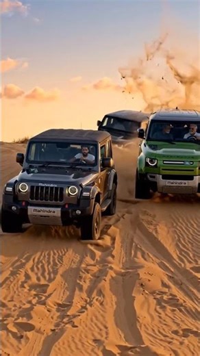 thar and defender off-roading video