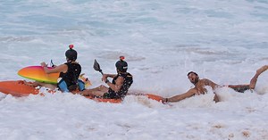 Tandem kayaks and pipeline