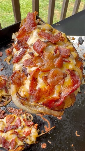 Easy Smothered Chicken made on the griddle! #easyrecipes #dinner #griddle | Cookinginthemidwest