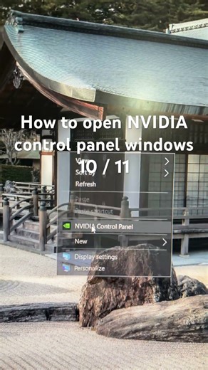 How to open NVIDIA control panel windows 10 / 11