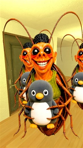 Hamood Cockroach Playing Hide & Seek With GuGuGaGa Penguin?! #shorts