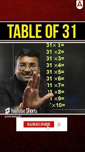 Table of 31 By Abhinandan Sir #sscadda247classes #education #sscadda247 #maths | SSC Adda247