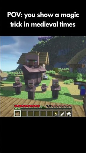 Pov: you show a magic trick in medieval times #minecraft #minecraftshorts