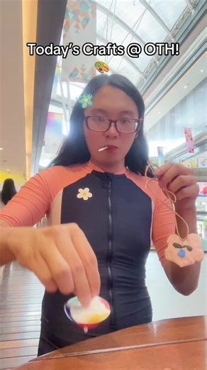 Made A Clay Crab Necklace & Bottle Cap Spinner 🦀 #ourtampineshub #letsmakeart #spinnermaking #crabnecklace #artsandcrafts