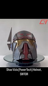 Another look at the Shae Vizla (PowerTech) helmet commission I just finished. The work never ends, so onto the next project! Thanks for looking! #mynocksden #shaevizla #swtor #starwars #mandalorian #mando | Mynock's Den