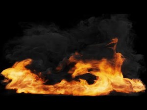 Burning Fire & Dark Smoke: Cozy Fireplace Background Video 4k